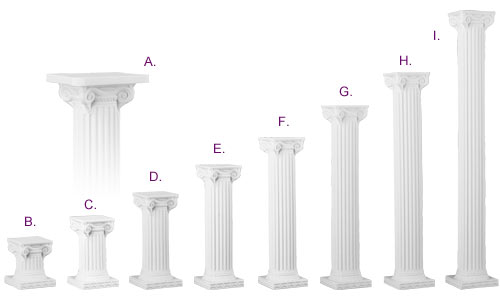 Simply Elegant Weddings columns and balustrade rentals colonnade groups